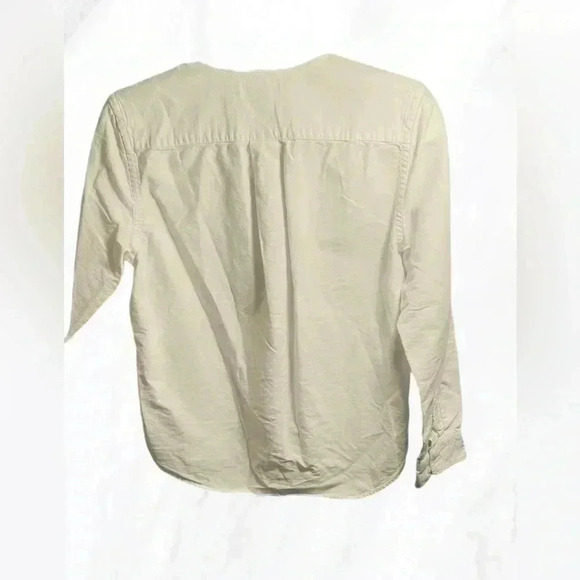Polo by Ralph Lauren cream cotton chambray button down long sleeve 14/16 - Picture 3 of 5